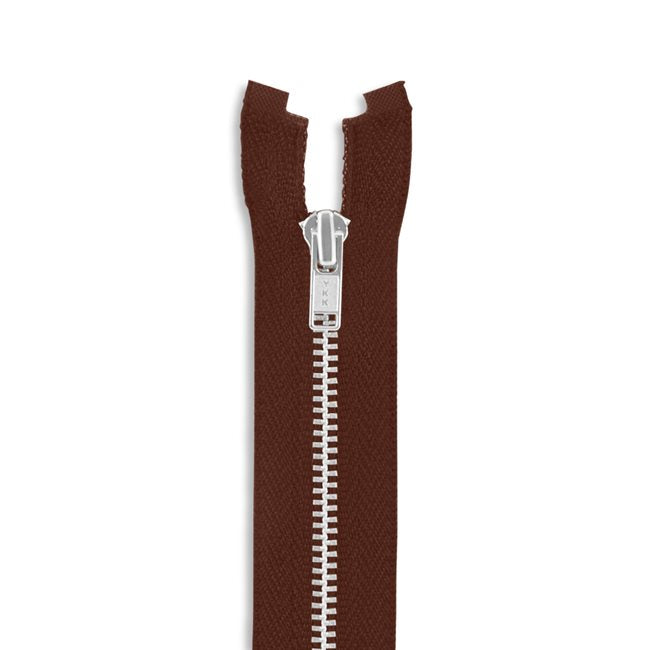 One Way -- YKK® #3 --- Aluminum Jacket Zipper -- Various Sizes