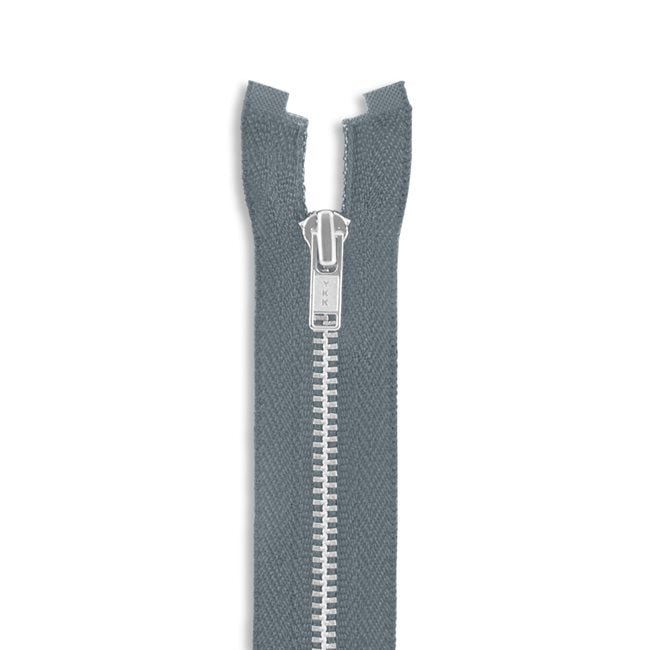 One Way -- YKK® #3 --- Aluminum Jacket Zipper -- Various Sizes