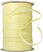 Load image into Gallery viewer, Premium - Matte Finish Raffia Ribbon --- 1/4in x 100 yards --- Yellow Color
