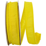 Load image into Gallery viewer, Florist Basics -- Dupioni Supreme Wired Edge Ribbon -- Yellow Color - Various Sizes
