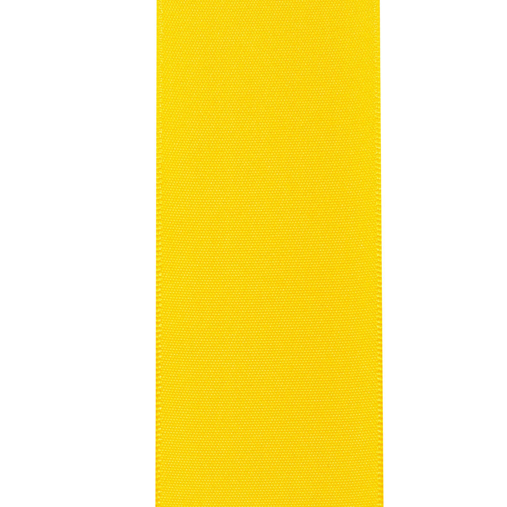 Double Face Satin Ribbon -- Yellow  Color --- Various Sizes