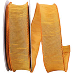 Load image into Gallery viewer, Full roll of Florist Basics Dupioni Supreme Wired Edge Ribbon in Yellow Gold, 1½ inch wide by 20 yards, ideal for wreath making, floral designs, holiday decorating, and elegant gift wrapping.
