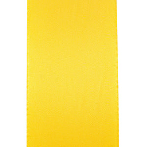 Double Face Satin Ribbon -- Yellow  Color --- Various Sizes