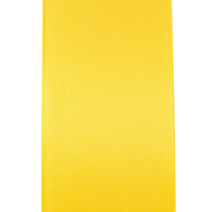 Double Face Satin Ribbon -- Yellow  Color --- Various Sizes