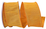 Load image into Gallery viewer, Florist Basics Dupioni Supreme Wired Edge Ribbon in Yellow Gold, 2½ inch wide by 10 yards, featuring a luxurious faux dupioni weave and sturdy wired edges perfect for wreaths, bows, and seasonal décor.
