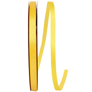 Double Face Satin Ribbon -- Yellow  Color --- Various Sizes