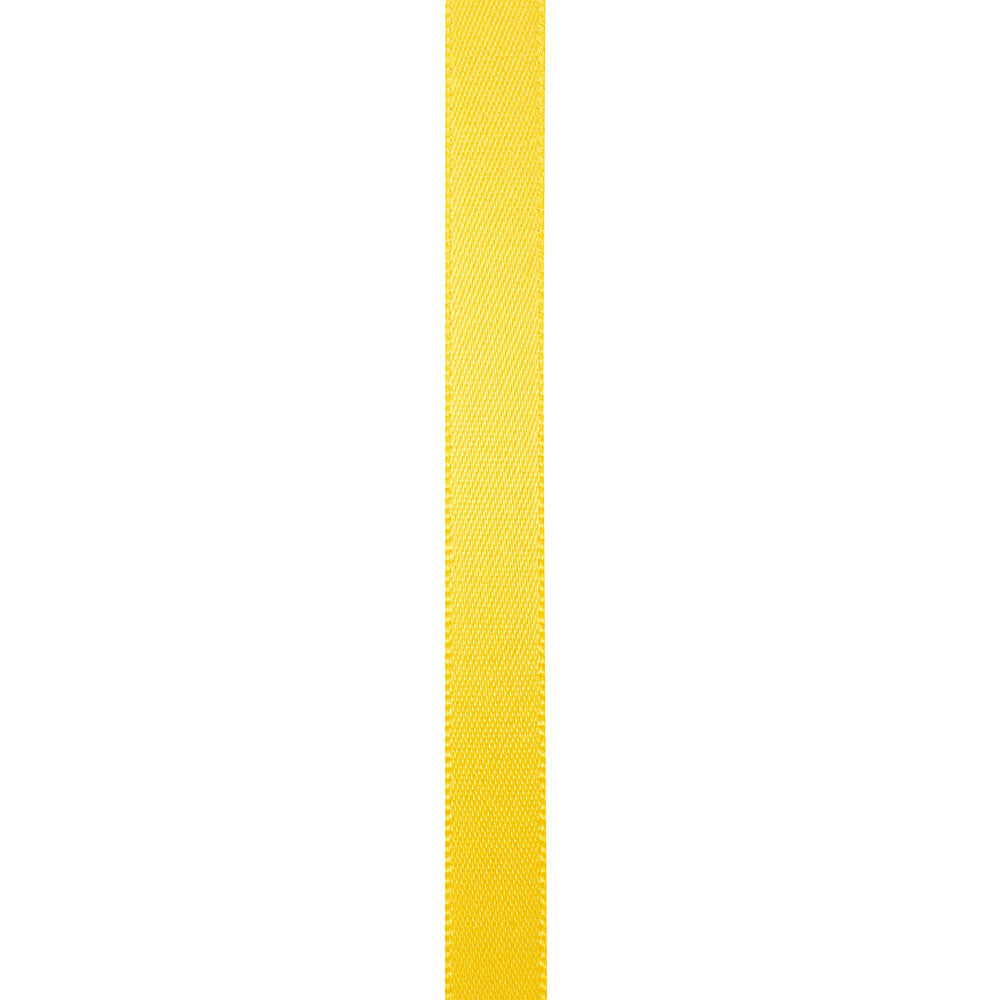 Double Face Satin Ribbon -- Yellow  Color --- Various Sizes