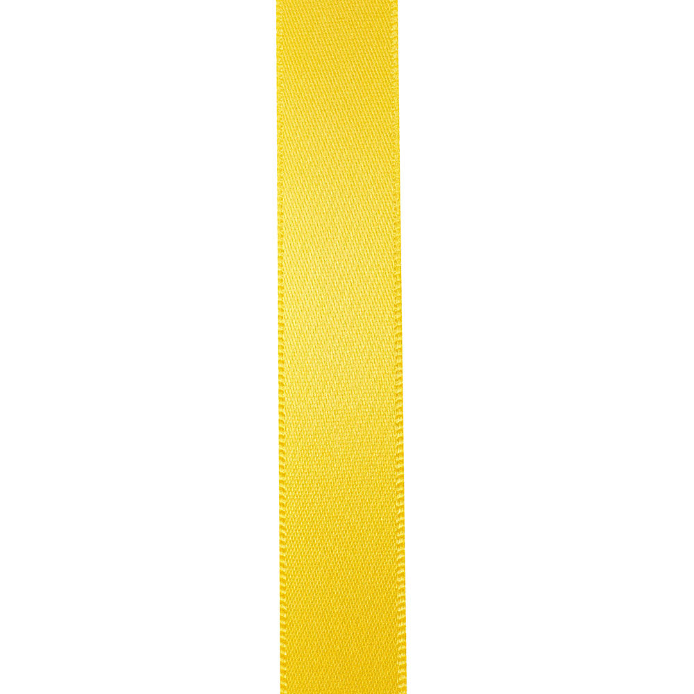 Double Face Satin Ribbon -- Yellow  Color --- Various Sizes