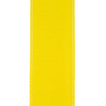 Load image into Gallery viewer, Reverse view of the Florist Basics Dupioni Supreme Yellow ribbon showing its durable polyester weave and color-matched wired edge construction.
