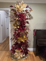 Load image into Gallery viewer, Gold Color - Poinsettia Velvet Stem - Artificial Flower Christmas Decoration --- 18” Bloom / 21.5” Length --- 2 per Bag --- by Vickerman®
