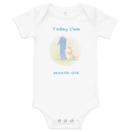 Load image into Gallery viewer, Today, I am 1-Month Old --- Baby Short Sleeve Onesie / Bodysuit, Various Colors
