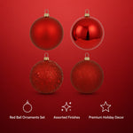 Load image into Gallery viewer, Red --- Ball Ornaments Set --- Assorted Finishes -- Various Sizes by Vickerman®
