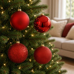Load image into Gallery viewer, Red --- Ball Ornaments Set --- Assorted Finishes -- Various Sizes by Vickerman®
