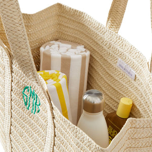 Straw Summer Tote  (Light Pink)