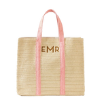 Load image into Gallery viewer, Straw Summer Tote  (Light Pink)
