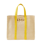 Load image into Gallery viewer, Straw Summer Tote  (Yellow)
