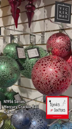 Load and play video in Gallery viewer, Mocha --- Drilled Crackle Finish Ball Ornament -- Various Sizes by Vickerman®
