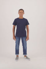Load and play video in Gallery viewer, Youth Cotton Fine Jersey T-Shirt -- Natural
