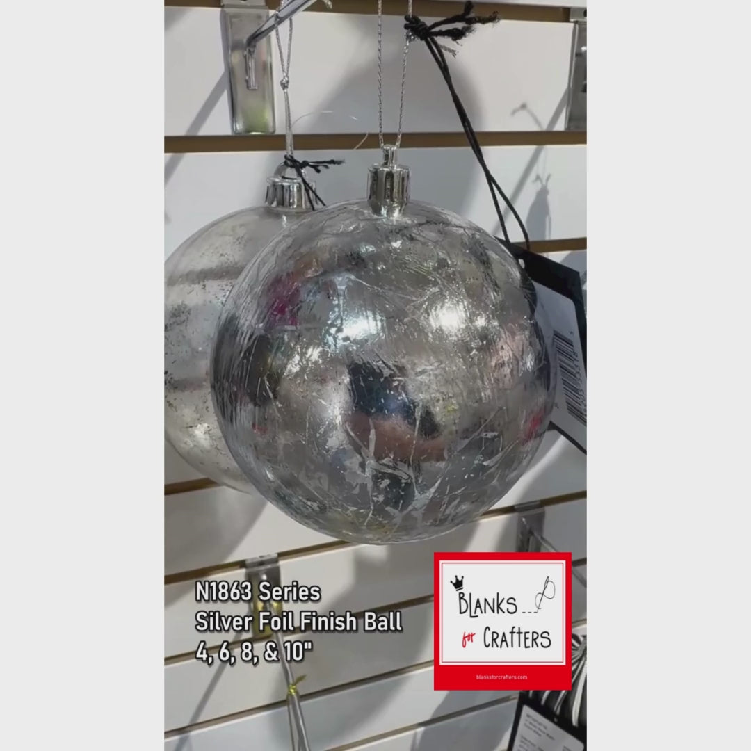 Silver --- Foil Finish Ball Ornament -- Various Sizes by Vickerman®