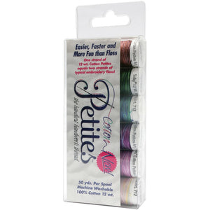 12 Wt. Cotton Petites Thread, (50 yd. Spools, 6/pack), Blendables Favorites Colors Collection by SULKY