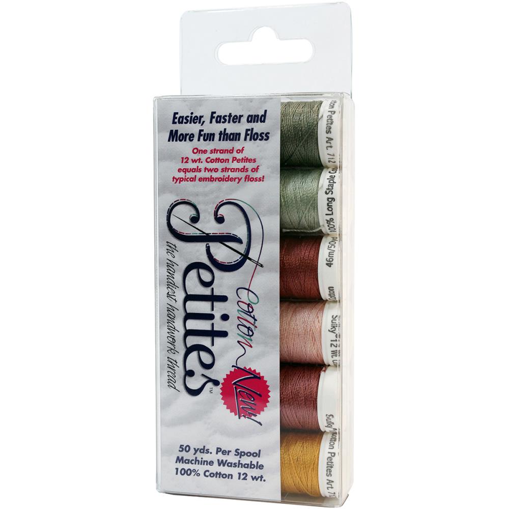 12 Wt. Cotton Petites Thread, (50 yd. Spools, 6/pack), Rosewood Manor Porch Collection by SULKY