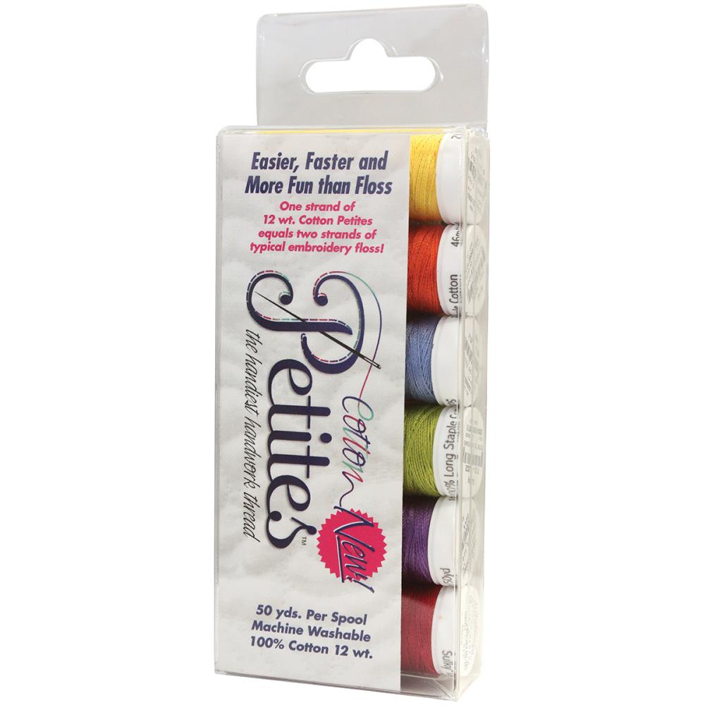 12 Wt. Cotton Petites Thread, (50 yd. Spools, 6/pack), Summer Collection by SULKY