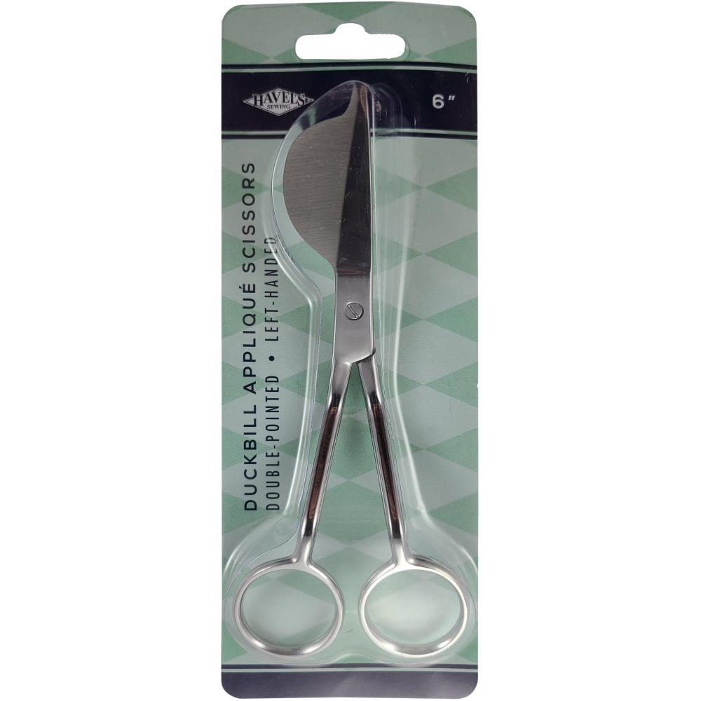 (Left-Handed), Double-Pointed Duckbill Applique Scissors 6", Ref. 90042 by Havel's