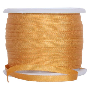 1/16"  Silk Ribbon, 4 Spool Collection (Orange Yellow, Beige, Pastel Peach & Orange), 10 Yards each