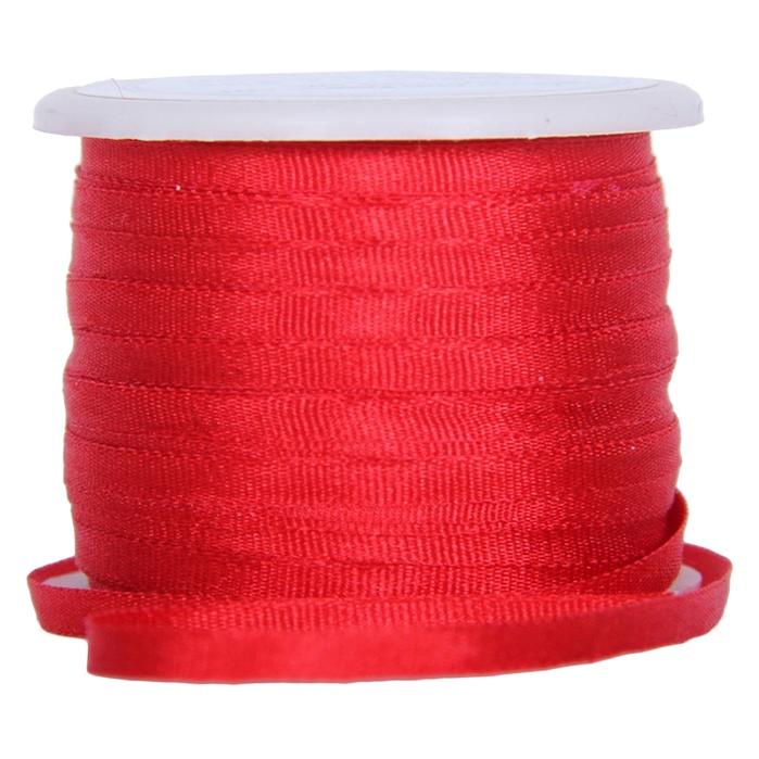 1/16"  Silk Ribbon, 5 Spool Collection (White, Red, Blue, Lime Green & Black), 10 Yards each