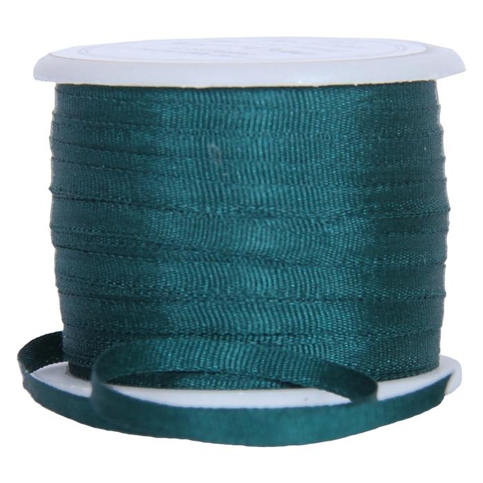 1/16"  Silk Ribbon, 5 Spool Collection (Slate Blue, Medium Blue, Sapphire Blue, Teal Green & Navy), 10 Yards each