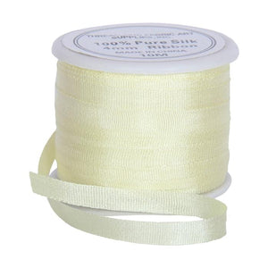 1/8"  Silk Ribbon, 6 Spool Collection (Lemon Yellow, Pale Lavender, Pale Pink, Nile Green, Cream & Whisper Grey), 10 Yards each