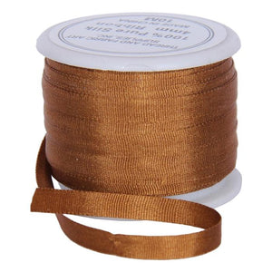 1/8"  Silk Ribbon, 5 Spool Collection (Lime Green, Dark Sage, Golden Tan, Brown & Cocoa), 10 Yards each