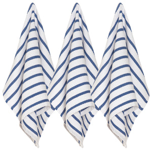 (White / Royal Blue) Basketweave Dishtowels by Now Designs®