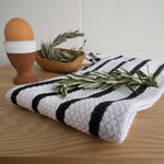 Load image into Gallery viewer, (White / Black) Basketweave Dishtowels by Now Designs®
