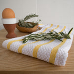Load image into Gallery viewer, (White / Lemon Yellow) Basketweave Dishtowels by Now Designs®
