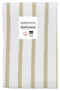 (White / Sandstone) Basketweave Dishtowels by Now Designs®