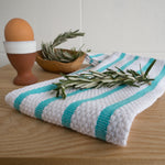 Load image into Gallery viewer, (White / Bali Blue) Basketweave Dishtowels by Now Designs®
