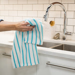 Load image into Gallery viewer, (White / Bali Blue) Basketweave Dishtowels by Now Designs®
