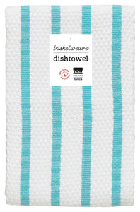 (White / Bali Blue) Basketweave Dishtowels by Now Designs®