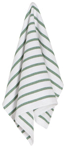 (White / Elm Green) Basketweave Dishtowels by Now Designs®