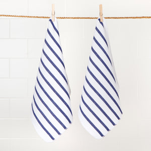 (White / Royal Blue) -- Basketweave Dishcloths, Set of 2  by Now Designs®