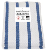 Load image into Gallery viewer, (White / Royal Blue) -- Basketweave Dishcloths, Set of 2  by Now Designs®

