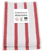 Load image into Gallery viewer, (White / Red) -- Basketweave Dishcloths, Set of 2  by Now Designs®
