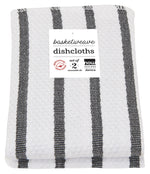 Load image into Gallery viewer, (White / Black) -- Basketweave Dishcloths, Set of 2  by Now Designs®
