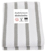 Load image into Gallery viewer, (White / London Gray) - Basketweave Dishcloths, Set of 2  by Now Designs®
