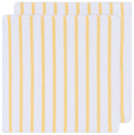 Load image into Gallery viewer, (White / Lemon Yellow) -- Basketweave Dishcloths, Set of 2  by Now Designs®

