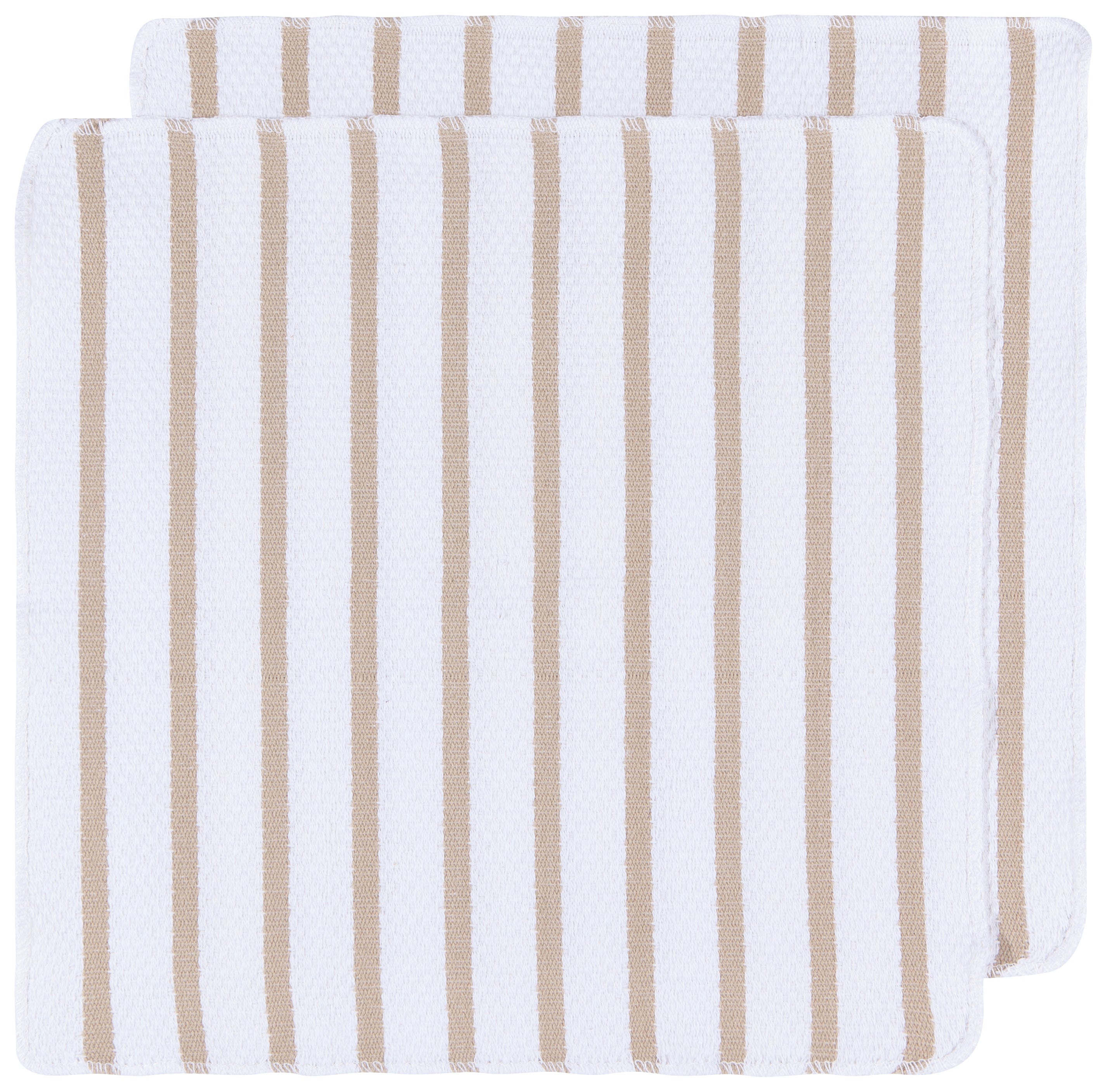 (White / Sandstone) -- Basketweave Dishcloths, Set of 2  by Now Designs®