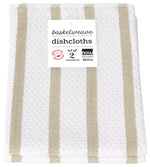 Load image into Gallery viewer, (White / Sandstone) -- Basketweave Dishcloths, Set of 2  by Now Designs®
