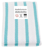 Load image into Gallery viewer, (White / Bali Blue) - Basketweave Dishcloths, Set of 2  by Now Designs®
