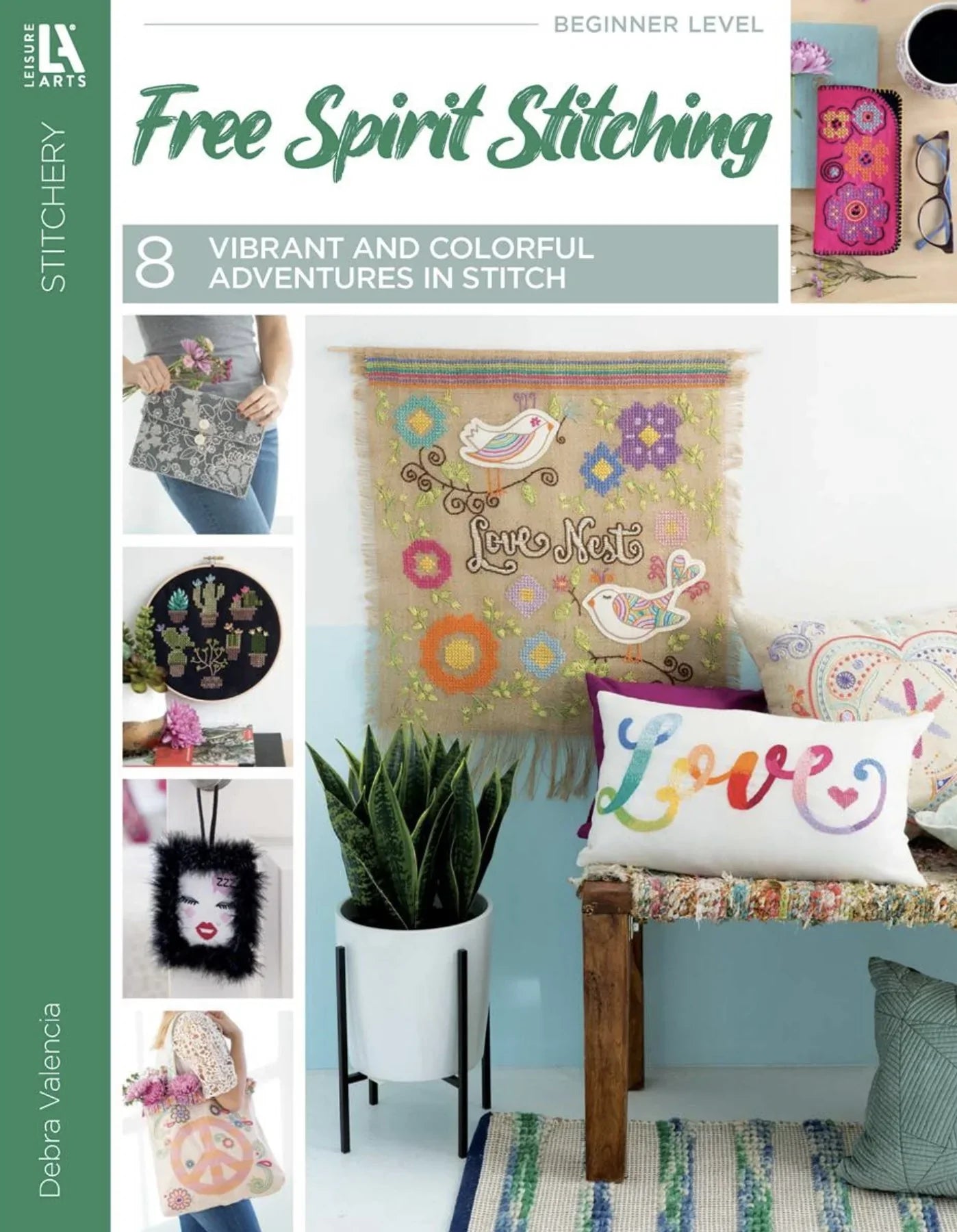 Free Spirit Stitching Embroidery Book by Debra Valencia - Leisure Arts